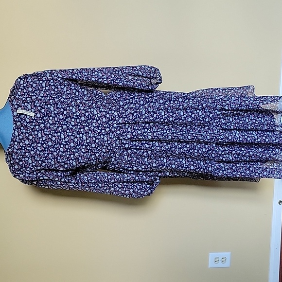 NWT Madewell Navy Floral Midi Dress - Picture 6 of 9